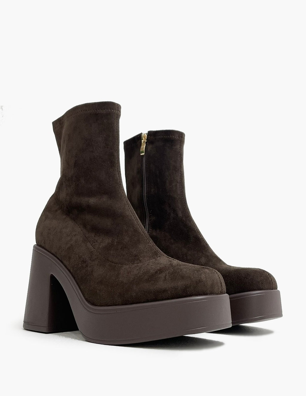 Botines de Plataforma Marrón Oscuro de Mujer_3694.jpg