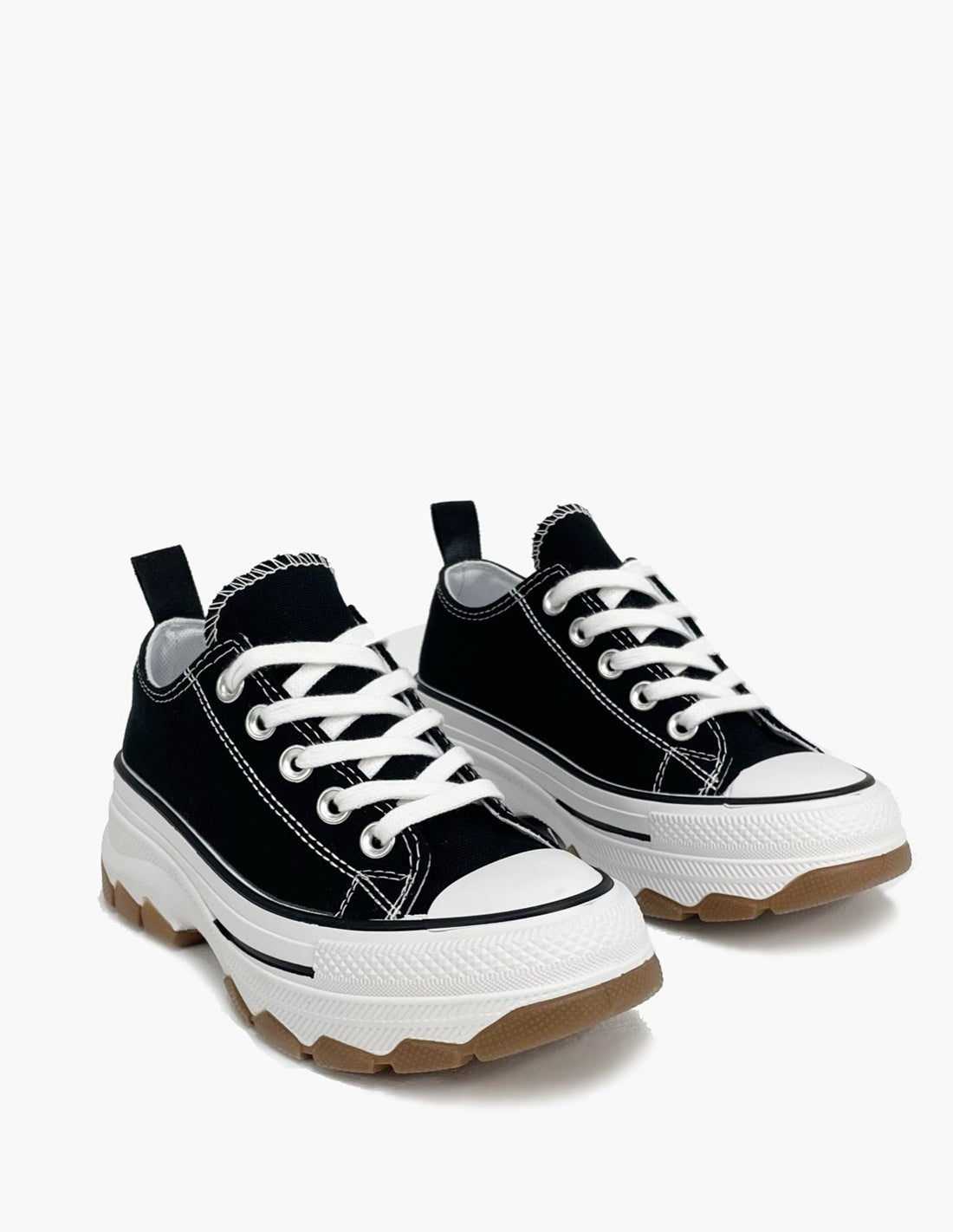 Deportivas negras lona | Suela marron_3080.jpg