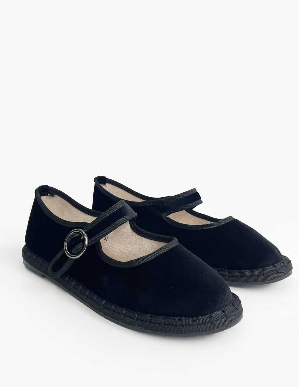 Merceditas con Hebillas Mujer - Negro y Terciopelo_3684.jpg